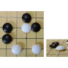 1/2 jeu de pierres de Go en plastique 8x21mm (2x90)