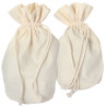 Paire de sacs coton 21x16cm fond plat