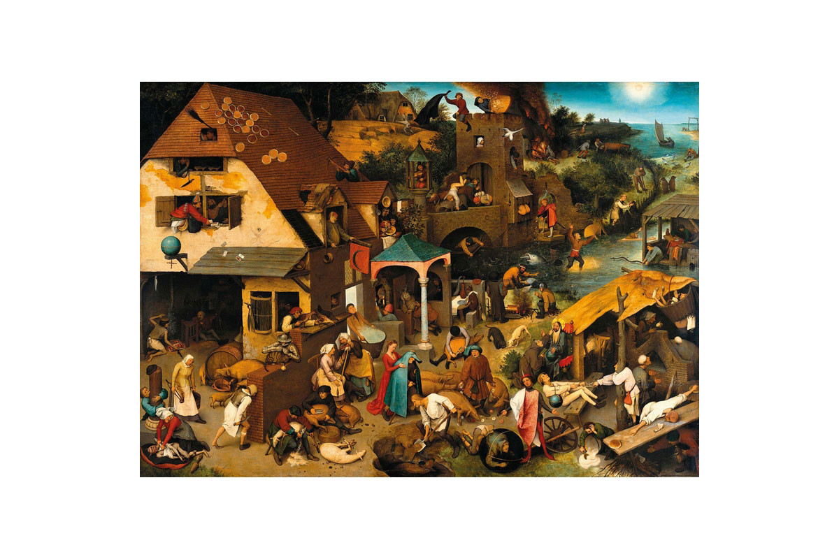 Proverbes Flamands - Bruegel - puzzle Michèle Wilson 150 pièces