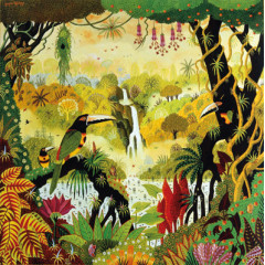 Toucan à la cascade - Thomas - puzzle Michèle Wilson 80 pièces