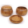 Bols de go bambou couvercle creux