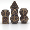 Dés Métal - Lot de 7 dés (14mm) - Gear Bronze
