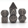 Dés Métal - Lot de 7 dés (14mm) - Gear Silver
