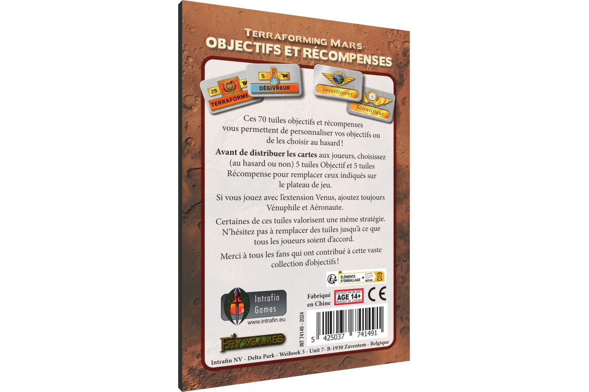 Terraforming Mars Objectifs et Récompenses