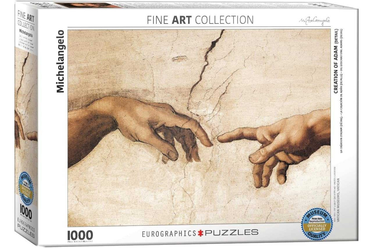 Michelangelo - La création d'Adam - détail (1000 Pièces)