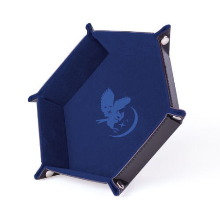 Piste de dés simili Cuir et velours- Hibou Mystique 19x19cm