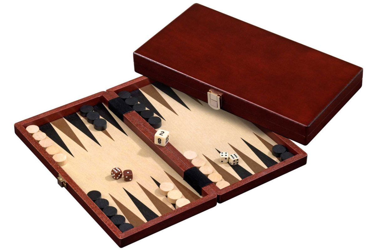 Backgammon en bois 28cm