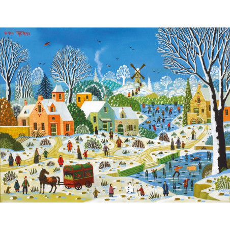 Paysage au moulin - Alain Thomas - puzzle Michèle Wilson 350 pièces