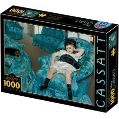 Cassatt - Petite Fille dans un fauteuil bleu (1000 Pièces)