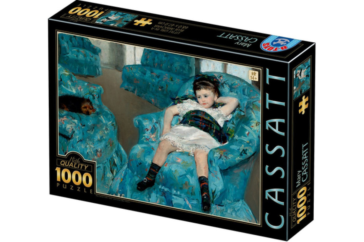 Cassatt - Petite Fille dans un fauteuil bleu (1000 Pièces)