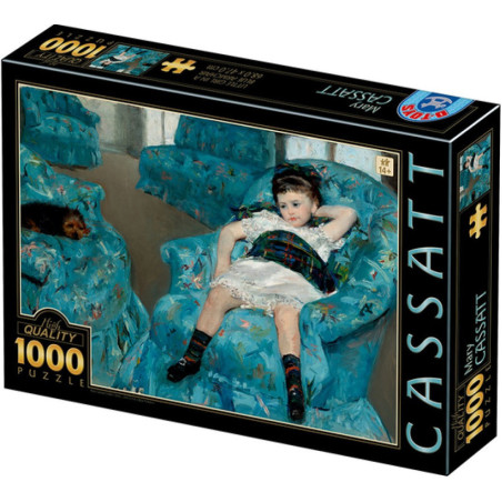 Cassatt - Petite Fille dans un fauteuil bleu (1000 Pièces)