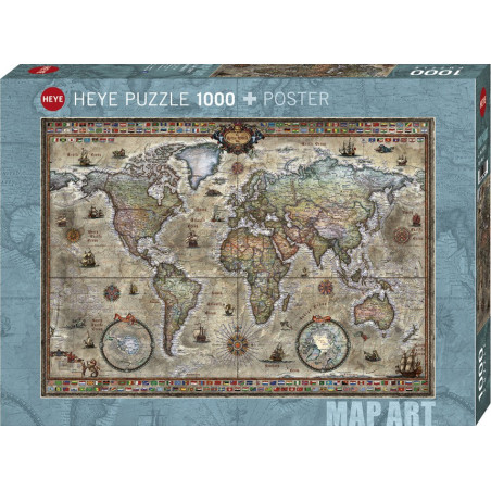 Map Art Retro World (1000 Pièces)