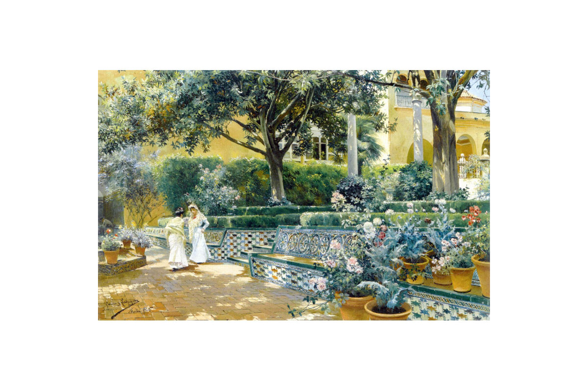 Les jardins de l'Alcazar - Manuel Garcia y Rodriguez - puzzle Michèle Wilson 350 pièces