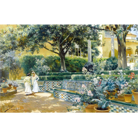 Les jardins de l'Alcazar - Manuel Garcia y Rodriguez - puzzle Michèle Wilson 350 pièces