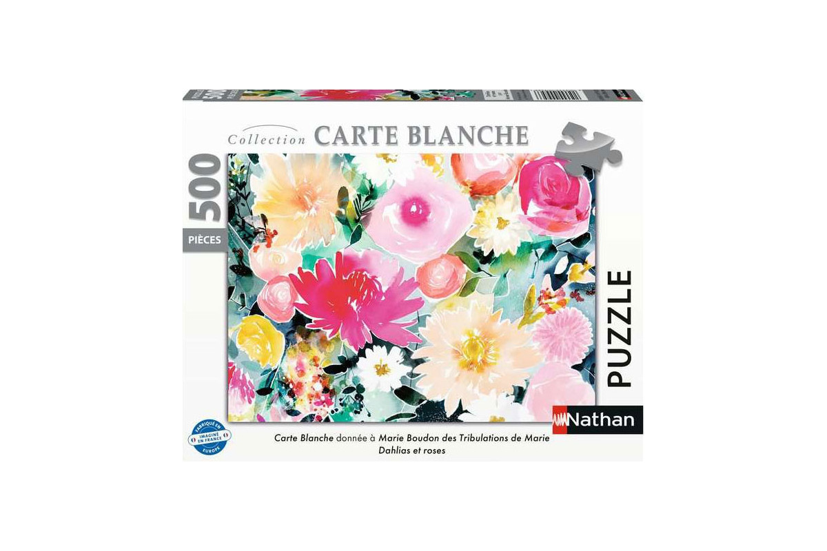 Dahlias et roses / Marie Boudon (500 Pièces)