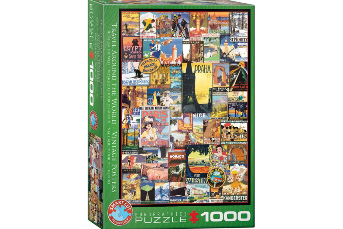 Ancienne affiches : voyagez autour du monde (1000 Pièces)