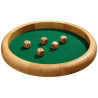 Piste de dés XL 40 cm en bois naturel +5 dés