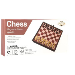 Echecs magnétique 20cm marron / beige lettré