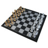 Echecs magnétique 25cm or / argent lettré