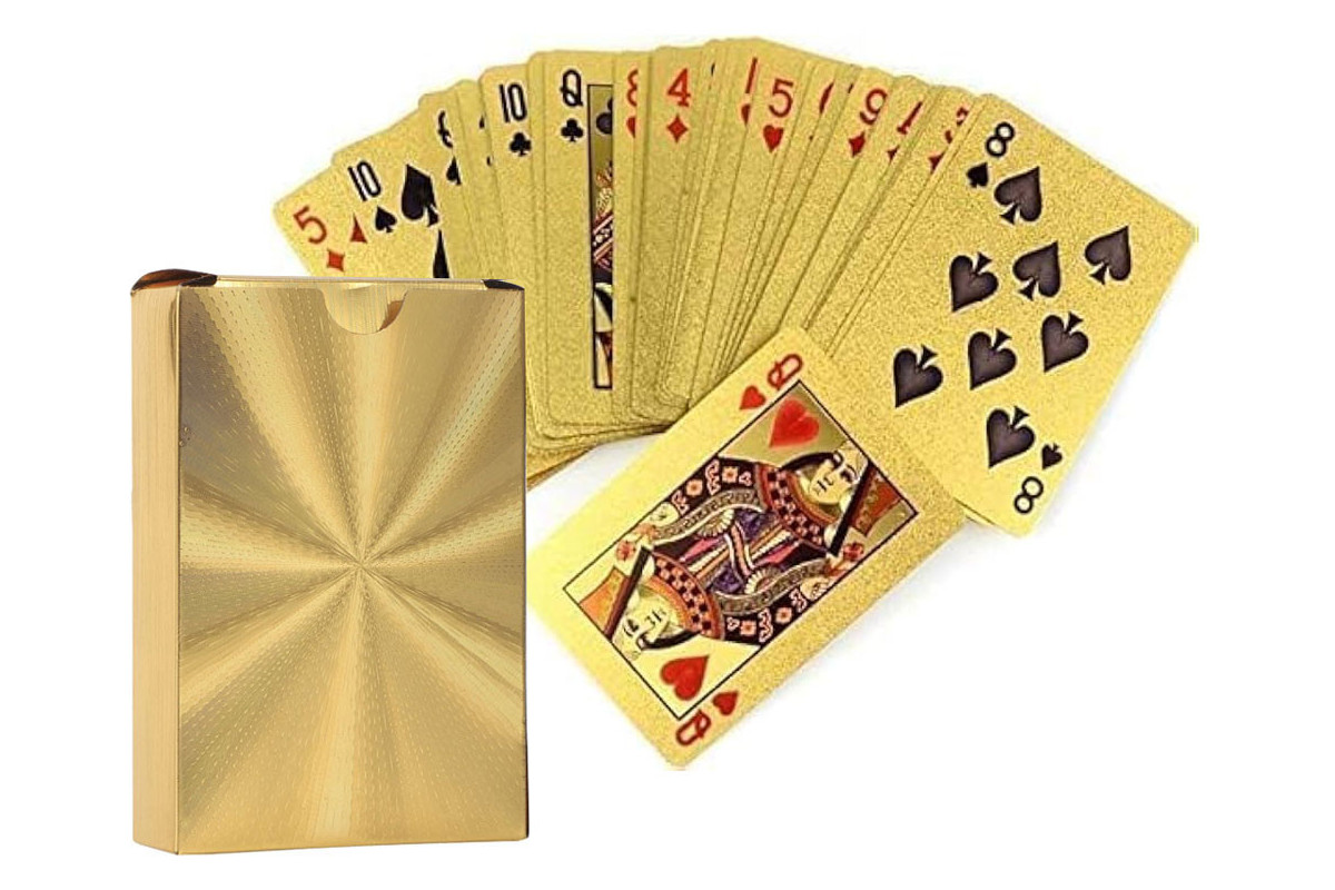 Cartes à jouer Or 100 % plastique
