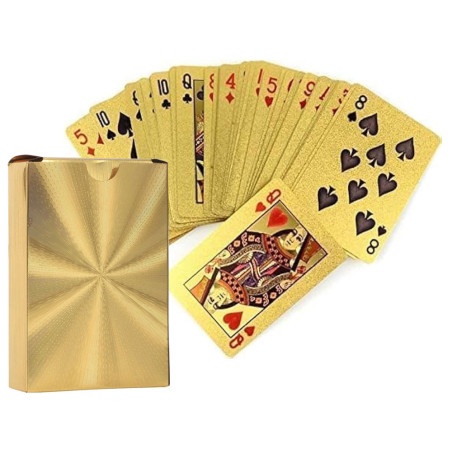 Cartes à jouer Or 100 % plastique