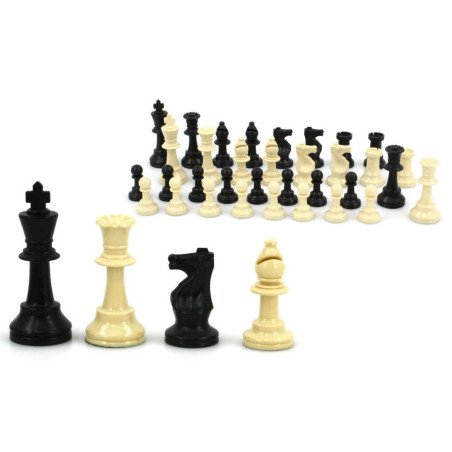 Pièces échecs lestées 93mm résine