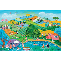Le petit lac  - Alexandra Puppo - puzzle Michèle Wilson 150 pièces