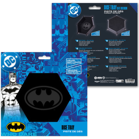 Piste de dés simili Cuir et velours- Batman 19x19 cm