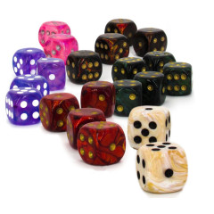 Dé 16mm Marble - Scarab - Luminary - Frosted (D06)