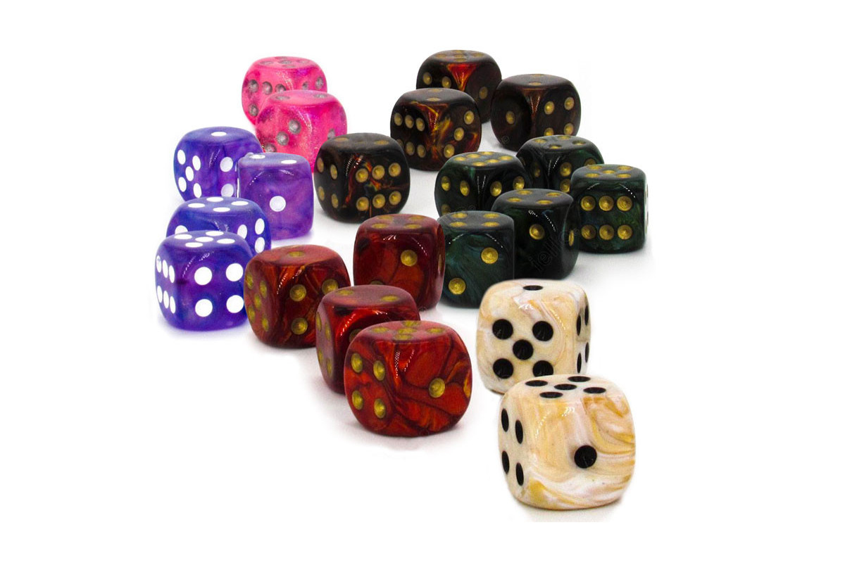 Dé 16mm Marble - Scarab - Luminary - Frosted (D06)