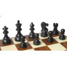 Pièces échecs lestées ProBase 76mm (4) Noir/Buis