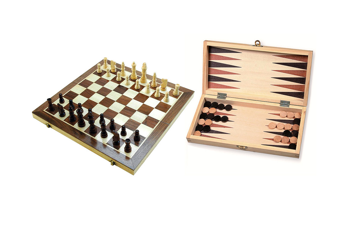 Échecs - Backgammon 28cm
