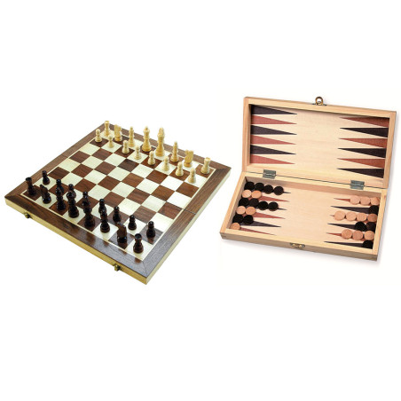 Échecs - Backgammon 28cm