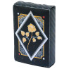 Cartes à jouer Roses 100% plastique noires / dorées