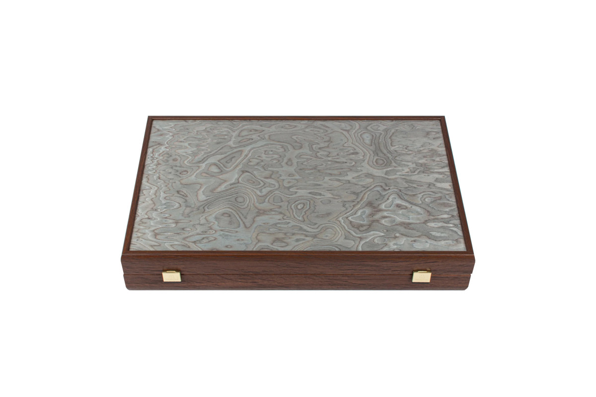 Backgammon Premium en loupe de noyer de Californie 60cm