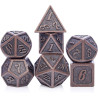 Dés Métal - Lot de 7 dés (14mm) - Outlined Copper