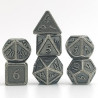 Dés Métal - Lot de 7 dés (14mm) - Solid Nickel