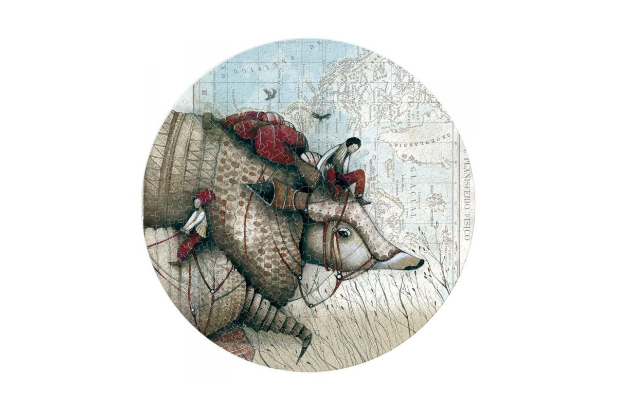 Avec tatou puzzle (puzzle rond 500 pièces)