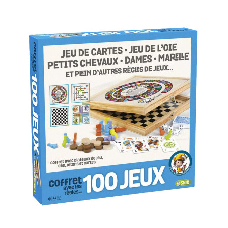 Coffret avec les règles de 100 jeux