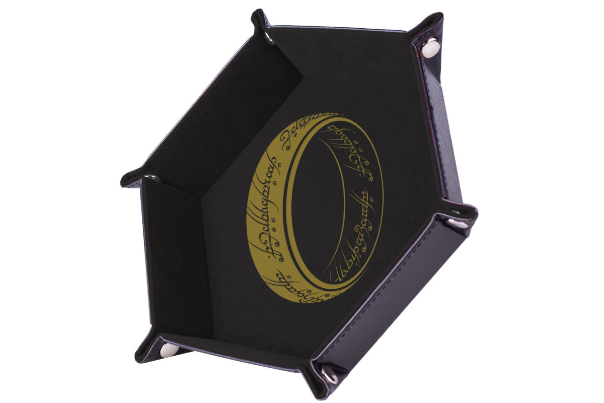 Piste de dés simili Cuir et velours- Lord of the Ring 19x19 cm