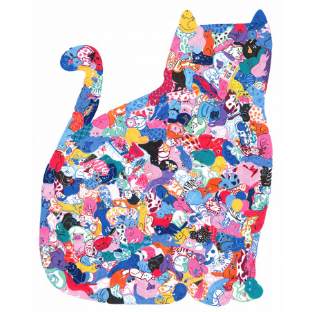 Chats en folie - Camille de Cussac - puzzle Michèle Wilson 200 pièces XL