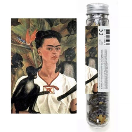 Micropuzzle Autoportrait avec des singes - Frida Kahlo