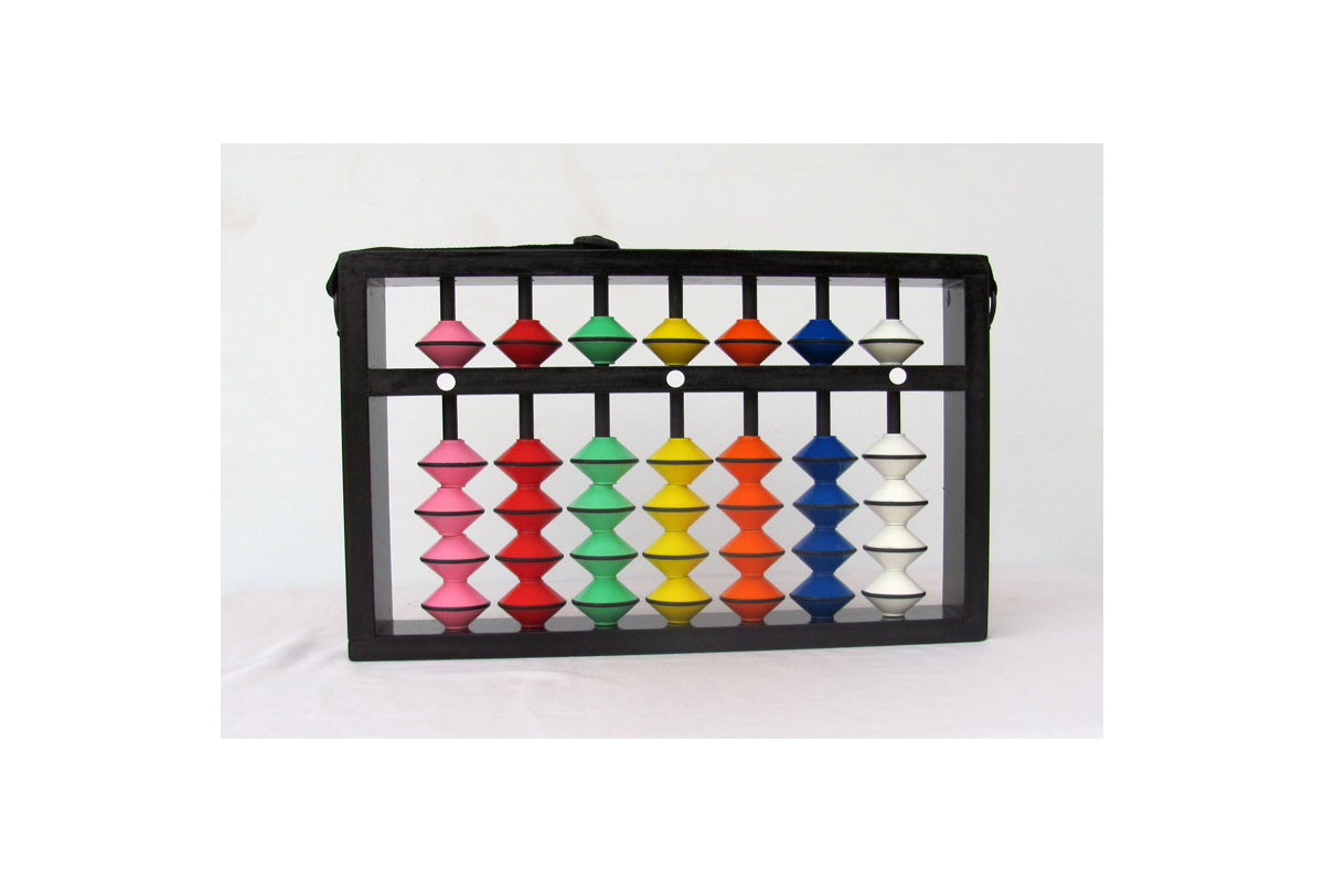 Soroban GÉANT 7 tiges multicolores
