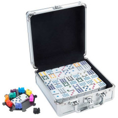 Domino Mexican Train Coffret Alu (Dominos mexicains double 12)