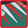 Backgammon 38cm feutrine marquetée verte