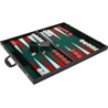 Backgammon 38cm feutrine marquetée verte