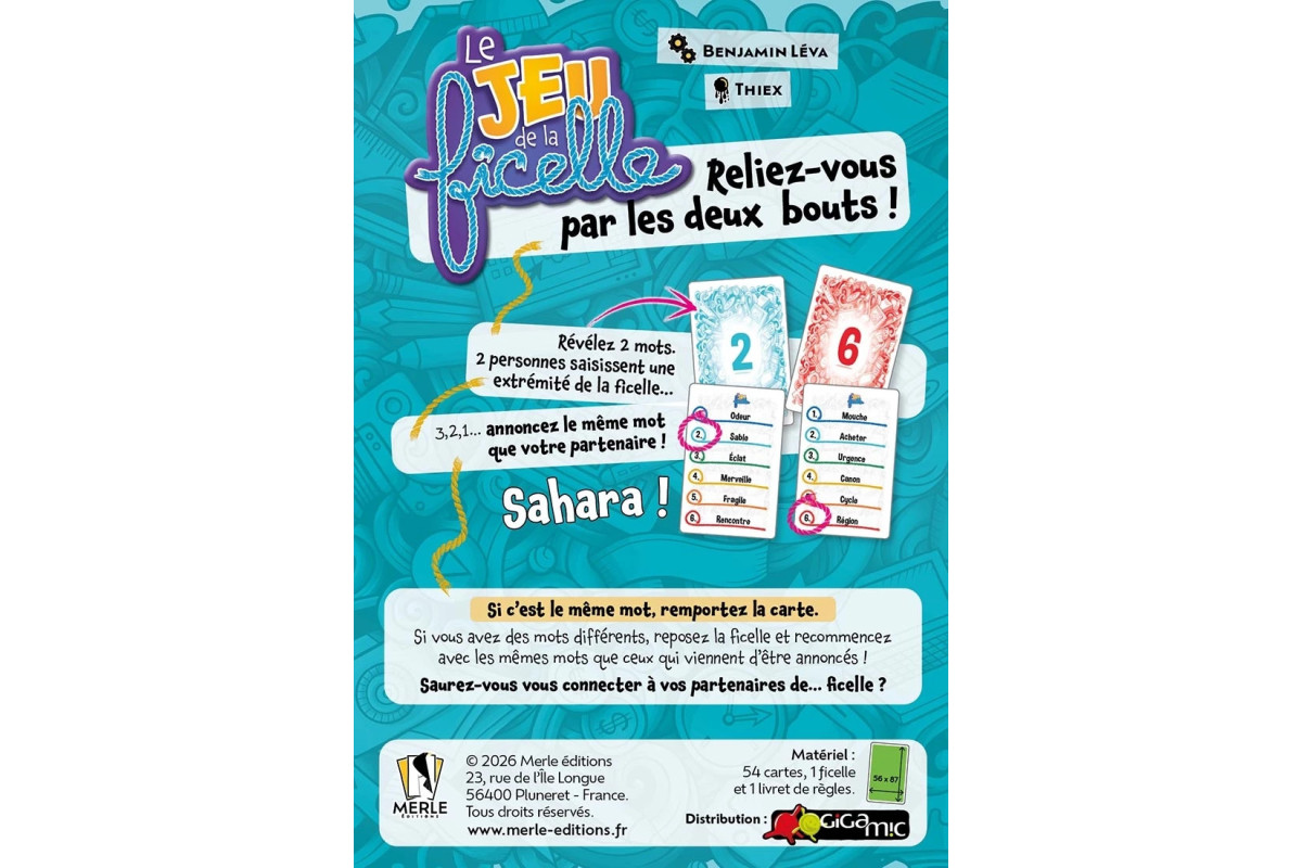 Le Jeu De La Ficelle – Jeu D’association Et De Déduction Pour 3 à 8 Joueurs, Dès 8 Ans, Parties De 20 Minutes, Parfait Pour L’apéro Ou Les Soirées En Famille