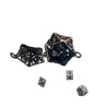 Porte clé D20 Rose Ancien avec 7 mini dés (5mm)
