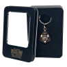Porte clé D20 Rose Ancien avec 7 mini dés (5mm)