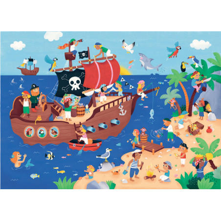 Les Pirates en Vacances - puzzle Michèle Wilson 50 pièces